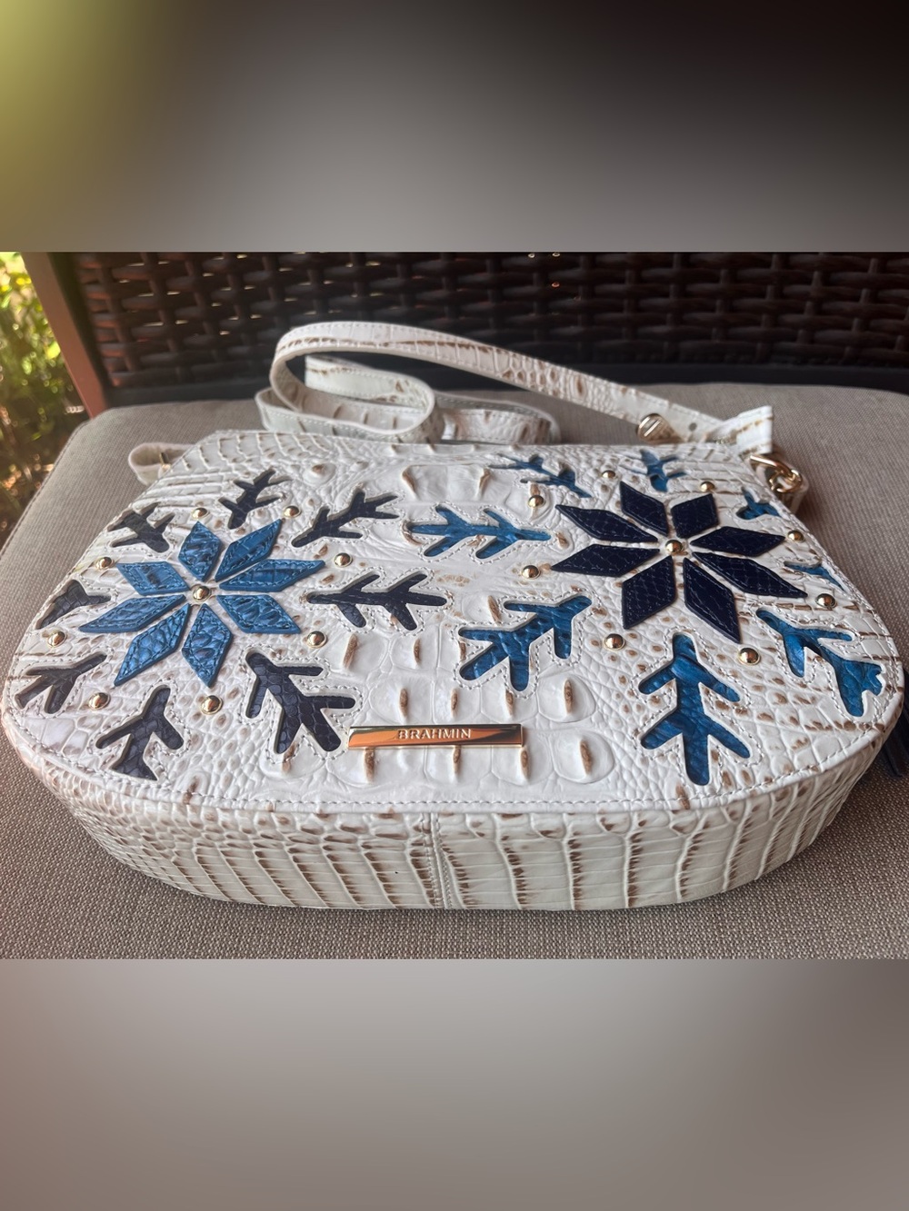 NWT Brahmin SHAYNA in SNOWBALL SNOWDRIFT Crossbody